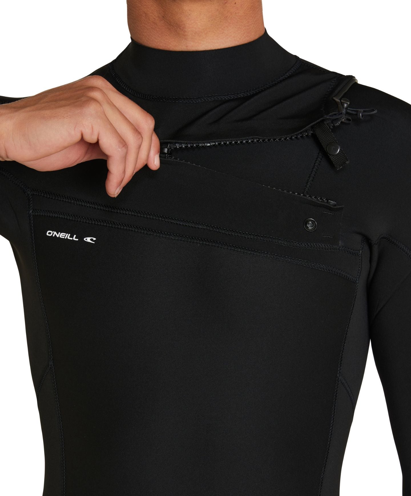 Defender Chest Zip Long Sleeve Spring Suit 2mm Wetsuit - Black