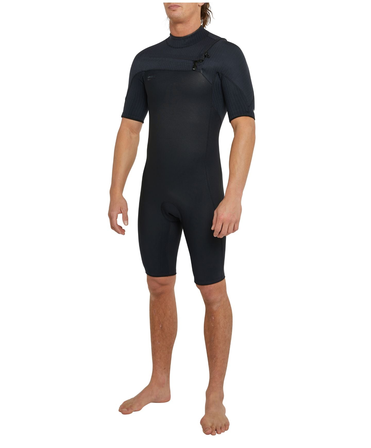 HyperFreak Short Sleeve Springsuit 2mm Chest Zip Wetsuit - Black