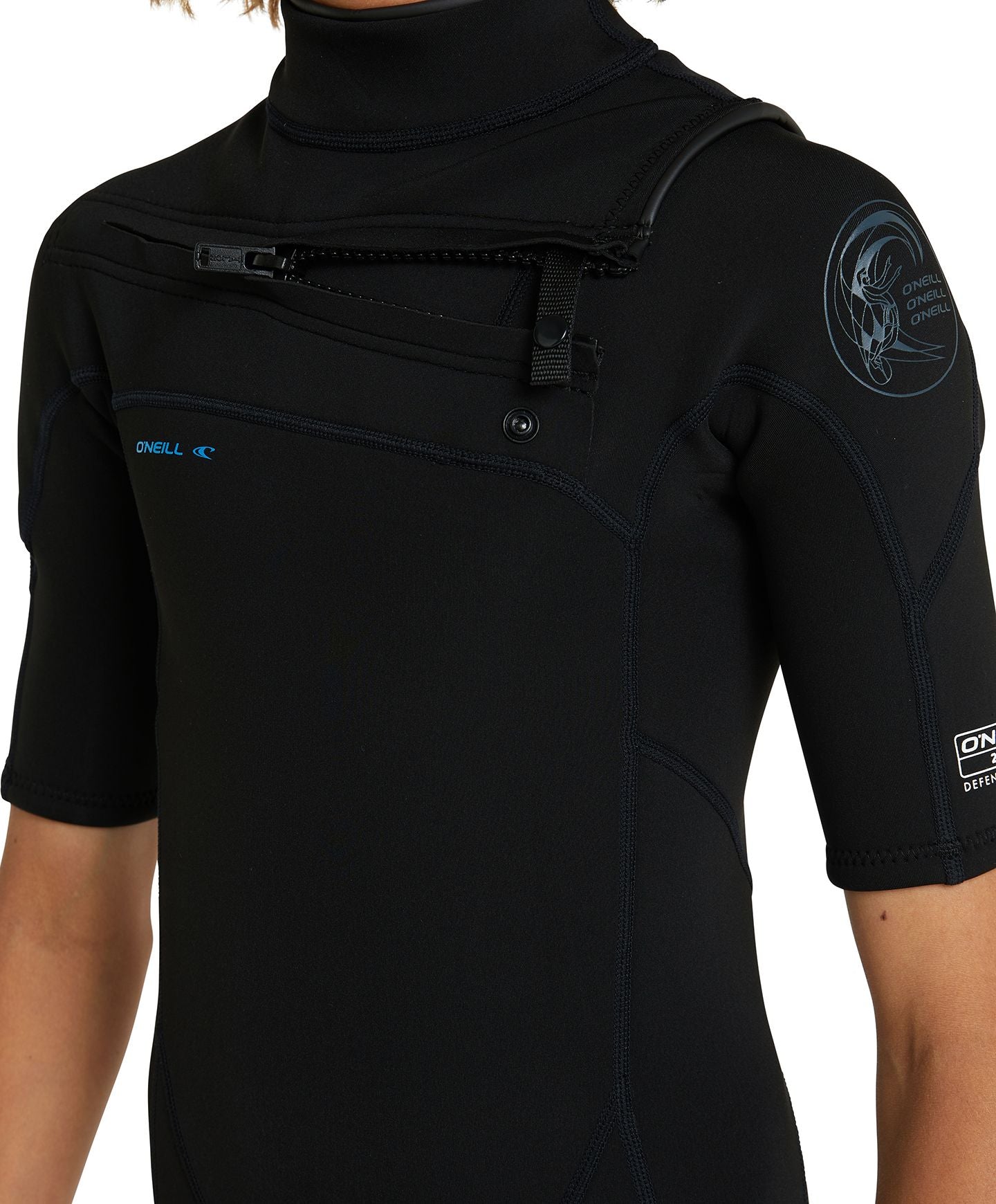 Boy's Defender 2mm Short Sleeve Spring Suit CZ Wetsuit - Black