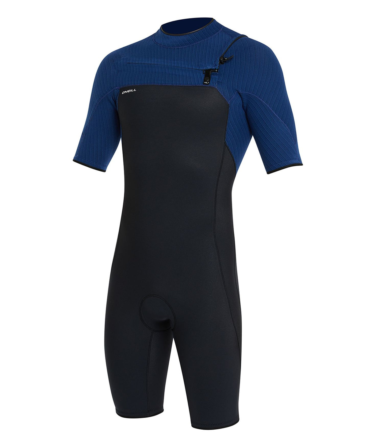 Hyperfreak 2mm Short Sleeve Springsuit Chest Zip Wetsuit - Black Marine