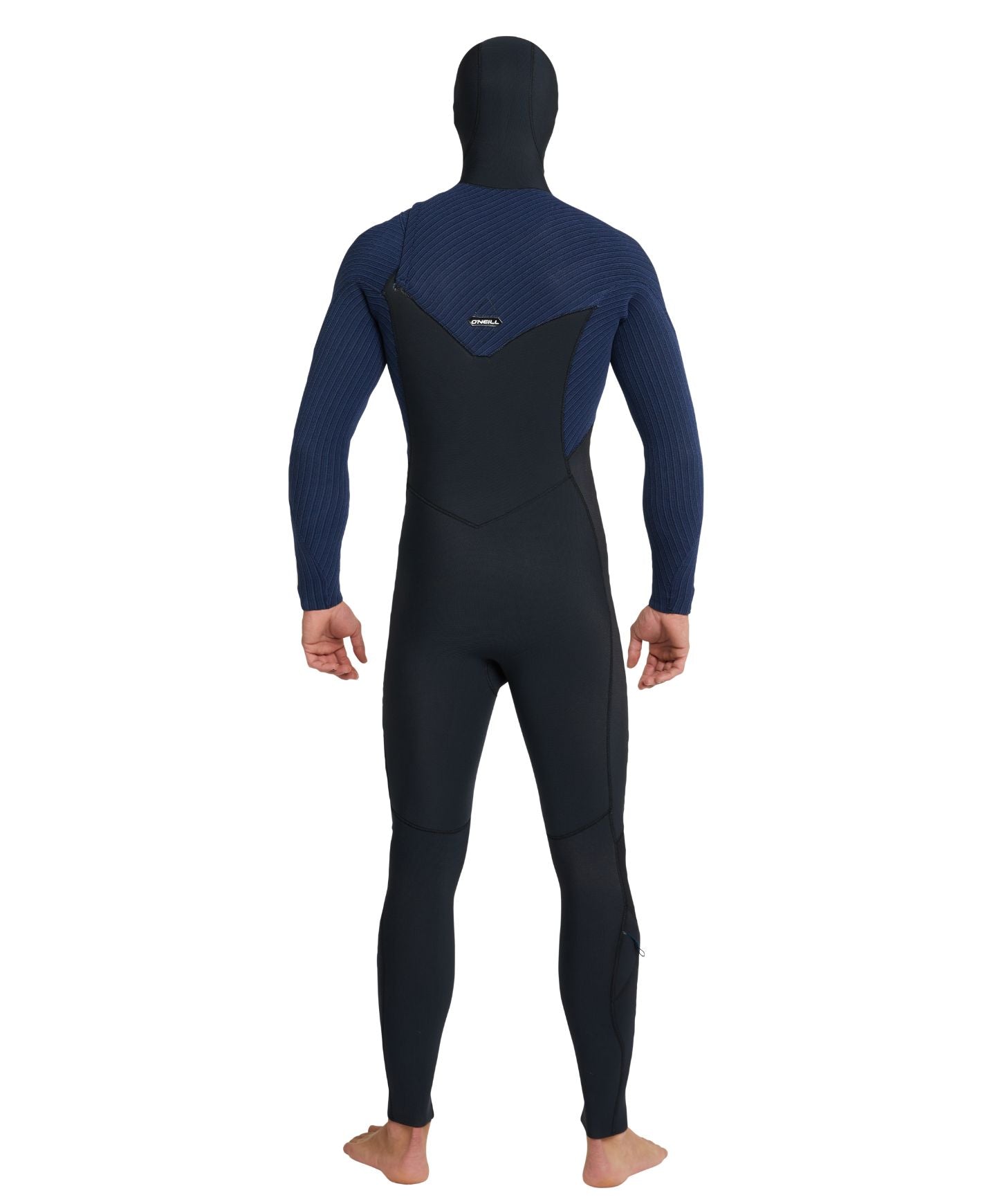 HyperFreak 5/4+ Hooded Steamer Chest Zip Wetsuit - Black Navy