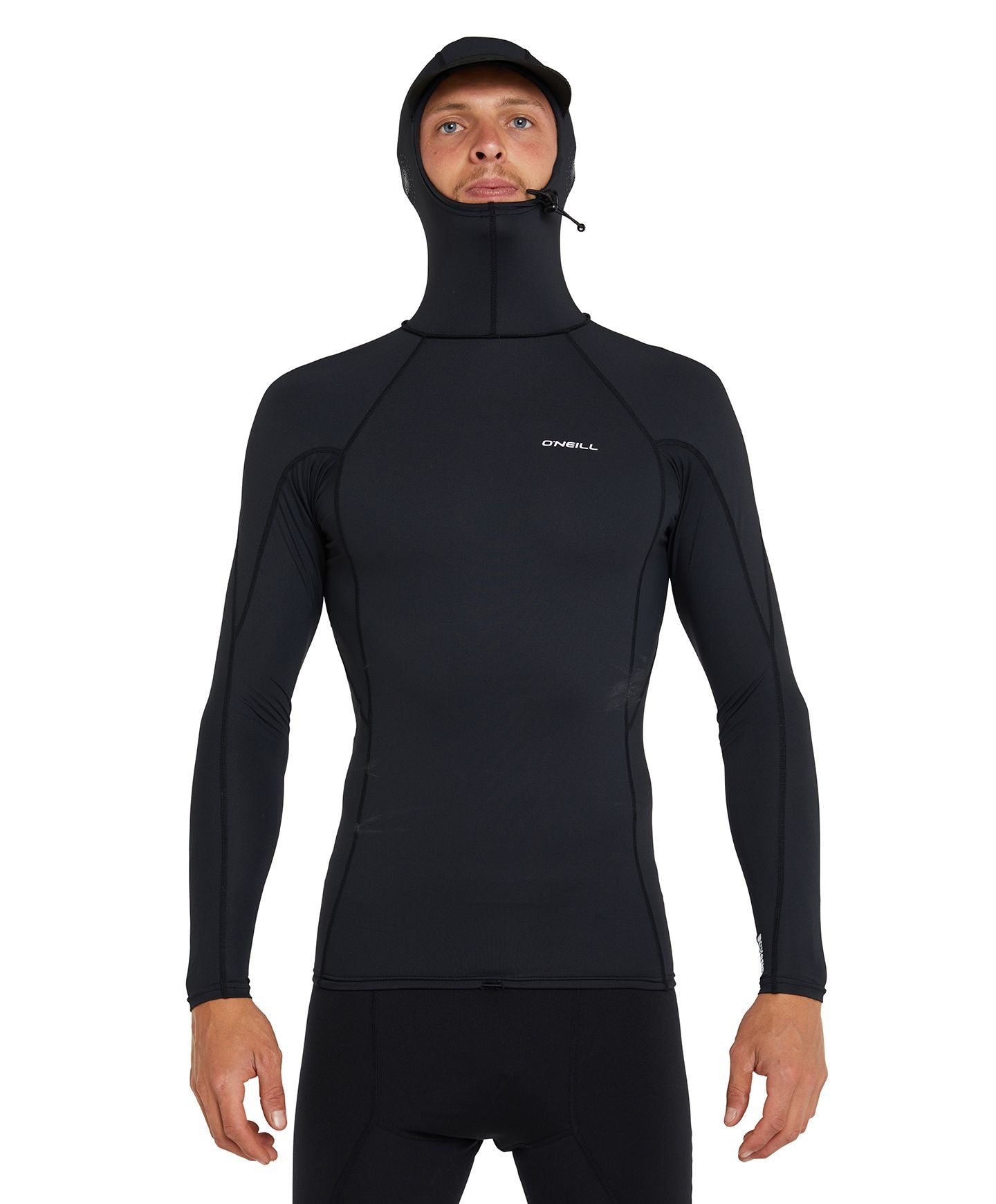 Psycho Hooded UV Long Sleeve Rash Vest - Black