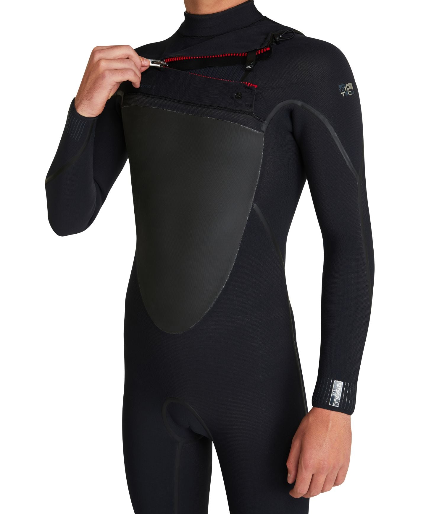 Psycho Tech 3/2mm Steamer Chest Zip Wetsuit - Black