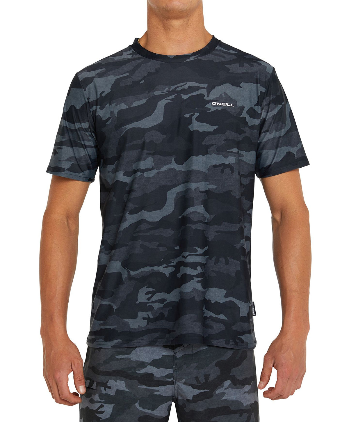 Strike Mission UV Short Sleeve Surf Tee - Black Camo