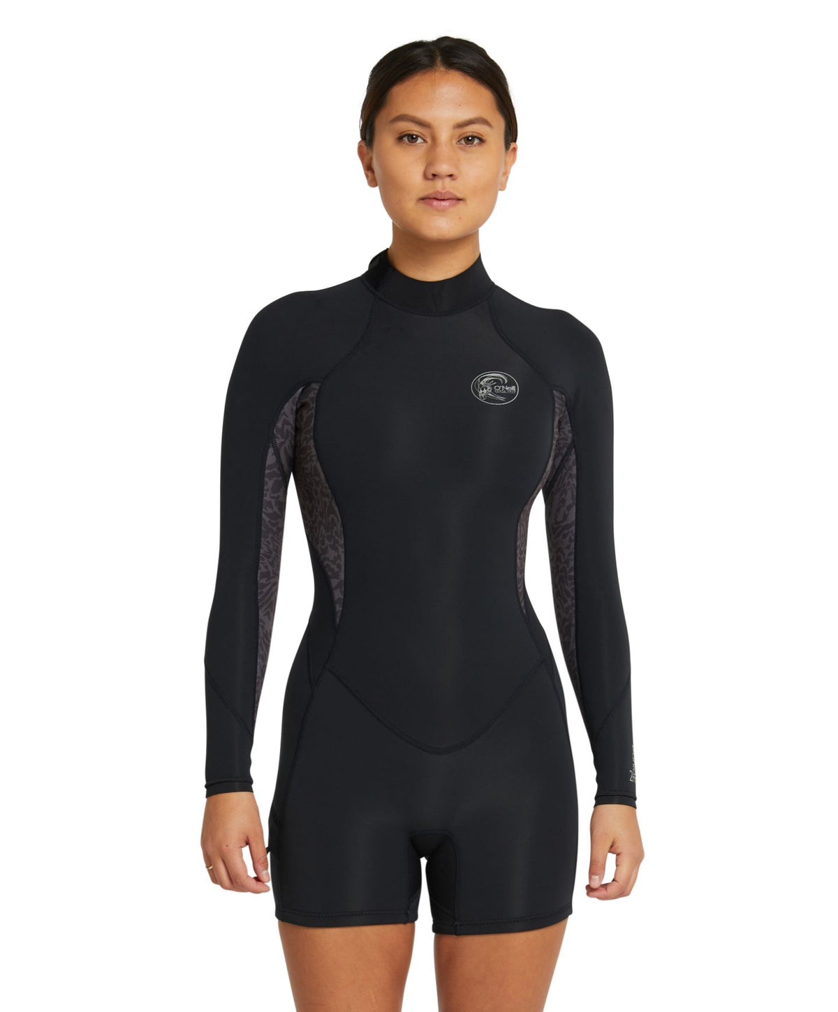 Women's Bahia 2mm Long Arm Long Spring Suit - Black Night Reef