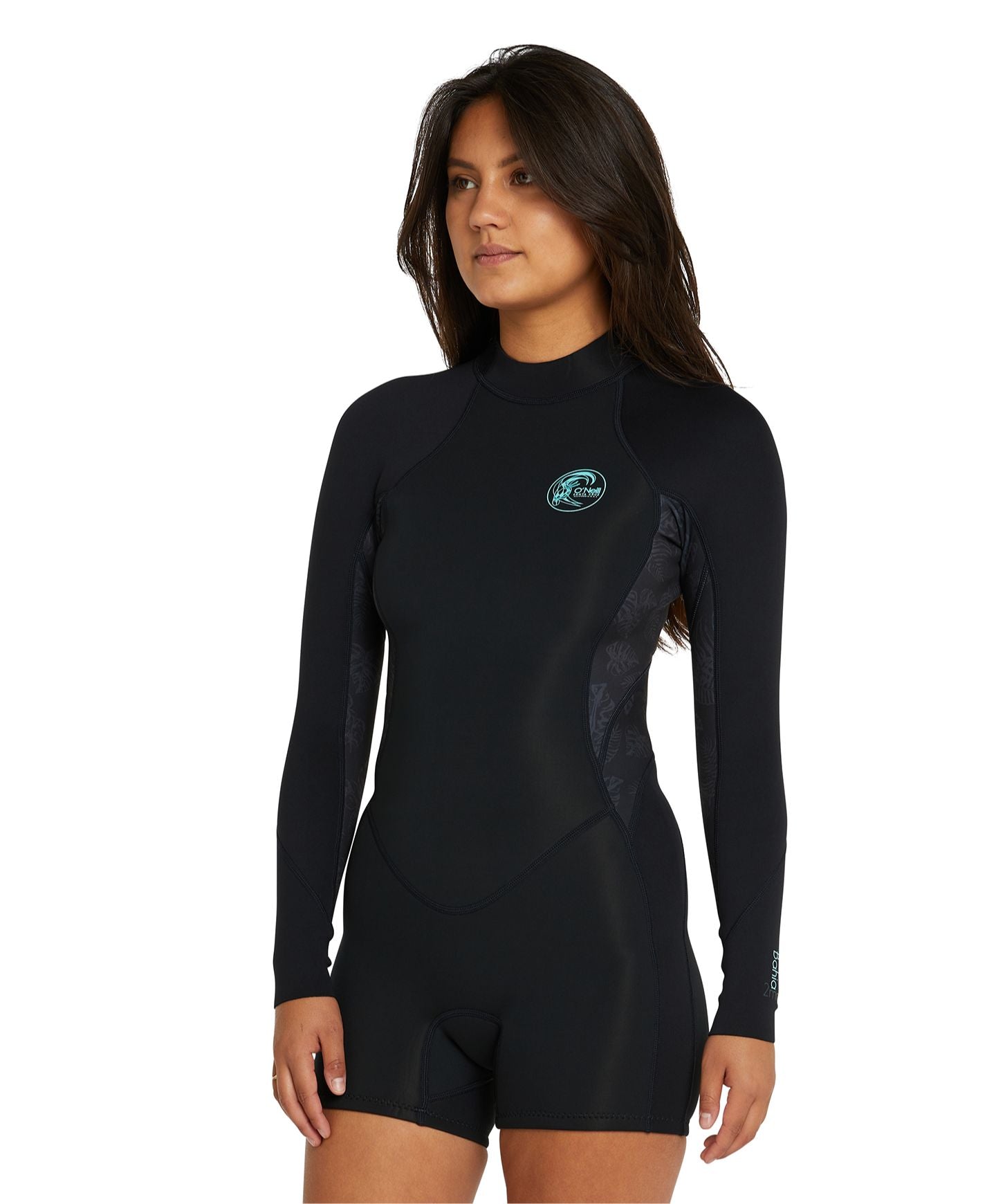 Women's Bahia 2mm Long Sleeve Long Spring Suit Wetsuit - Black Night Jungle
