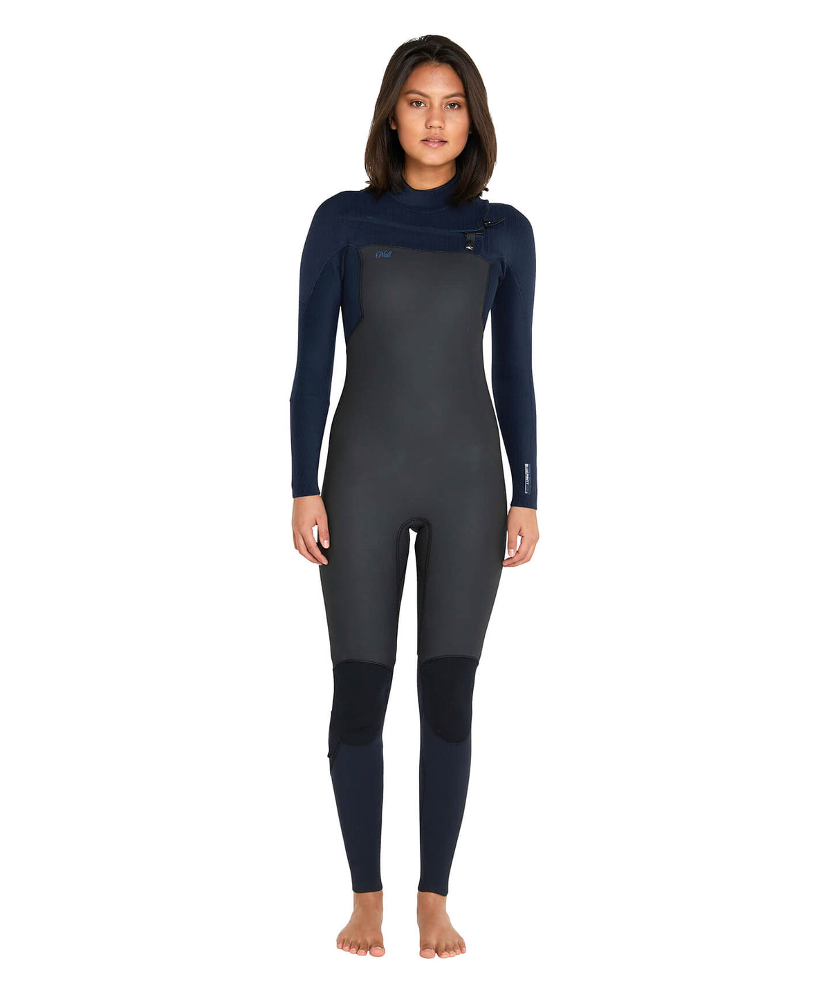Womens Blueprint 3/2+ Steamer Chest Zip Wetsuit - Black/Abyss