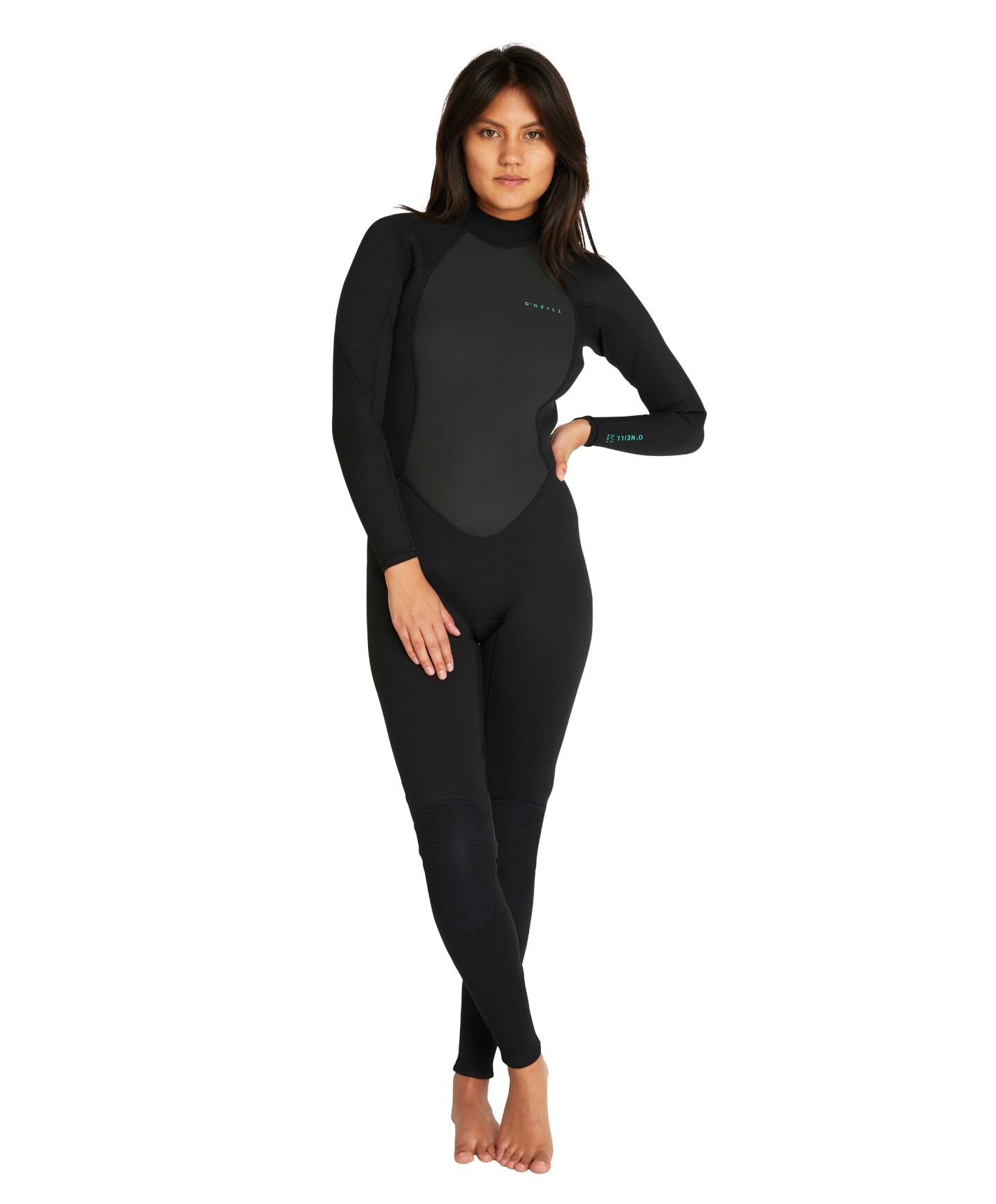 Womens Factor 3/2mm Steamer Back Zip Wetsuit - Black