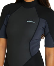 Women's Reactor 2mm Spring Suit Wetsuit - Black Gunmetal