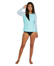 Salina Solids LS Surf Tee Rashie - Aqua